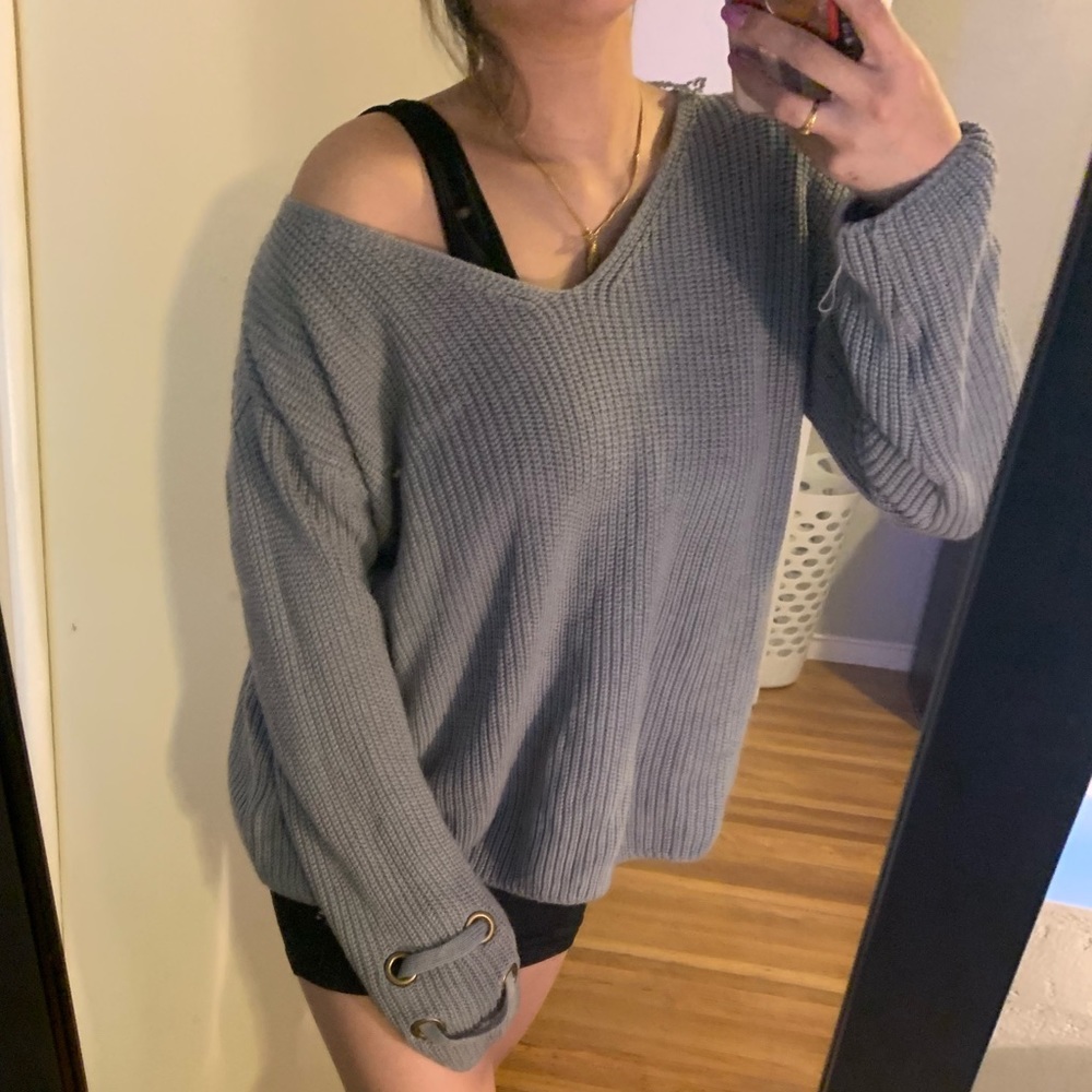 Grey oversized sweater